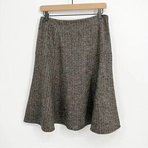 Sundance Black & Cream Wool A Line Skirt Size 8